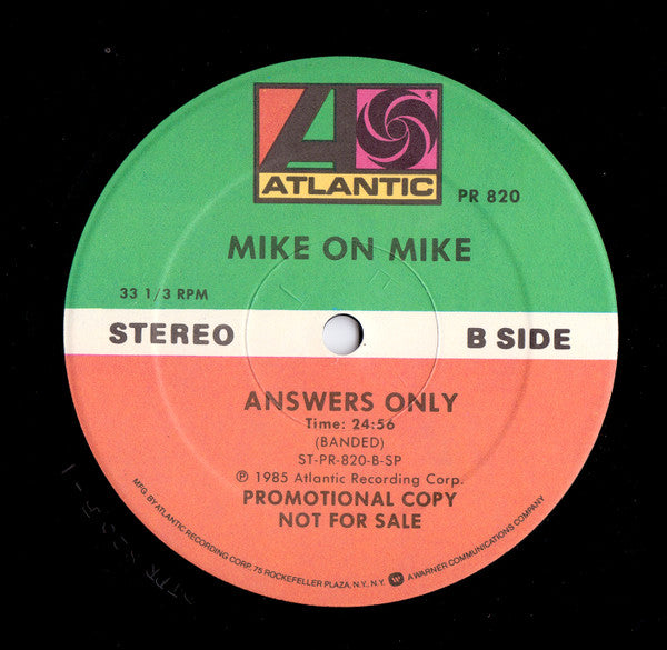 Mike & The Mechanics : Mike On Mike Exclusive Candid Interview (LP, Promo, Transcription)