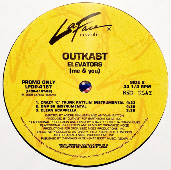 OutKast : Elevators (Me & You) (12", Promo)