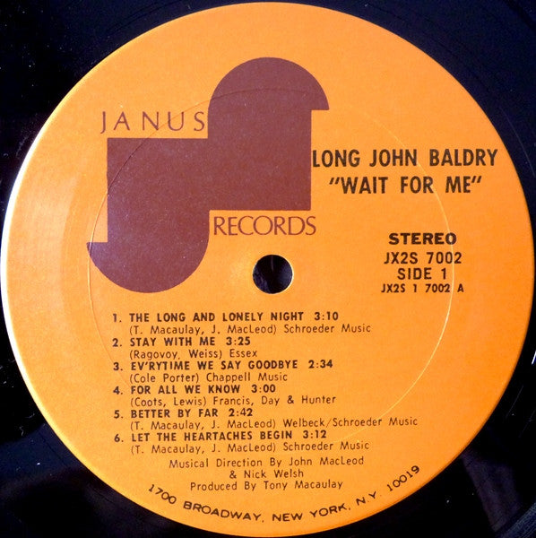 Long John Baldry : Wait For Me (2xLP, Album, Comp)