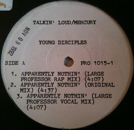 Young Disciples : Apparently Nothin' (12", Promo)