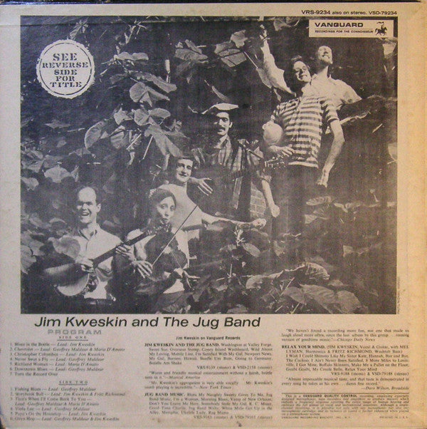 Jim Kweskin & The Jug Band : See Reverse Side For Title (LP, Album, Mono)