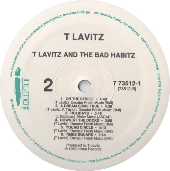 T. Lavitz : T Lavitz And The Bad Habitz (LP, Album)