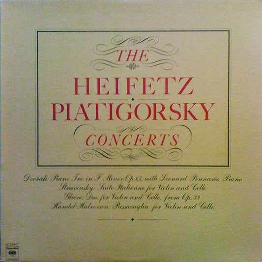 Jascha Heifetz, Gregor Piatigorsky : The Heifetz-Piatigorsky Concerts (LP)