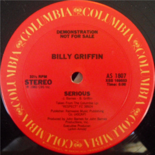 Billy Griffin : Serious (12", Promo)