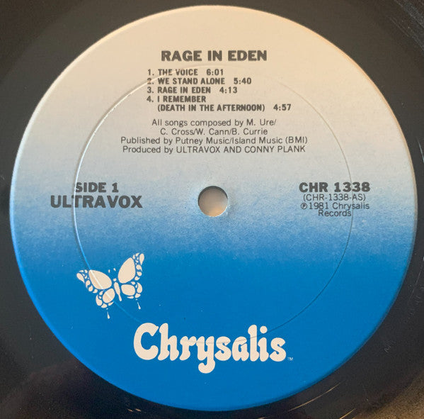 Ultravox : Rage In Eden (LP, Album, Ter)