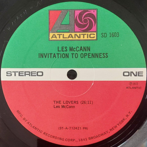 Les McCann : Invitation To Openness (LP, Album, PR )