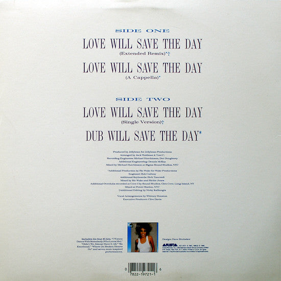 Whitney Houston : Love Will Save The Day (12")