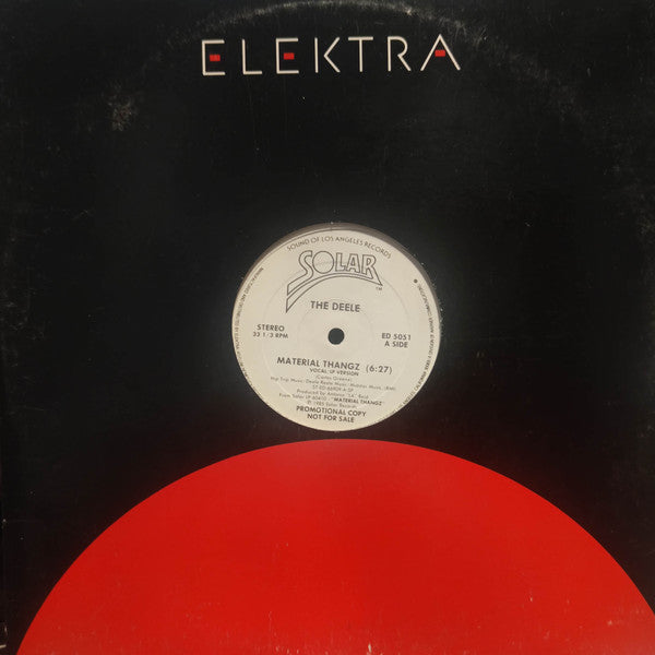 The Deele : Material Thangz (12", Promo, Spe)