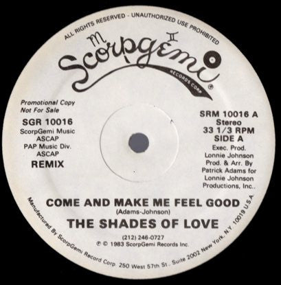 Shades Of Love : Come And Make Me Feel Good (Remix) (12", Promo)