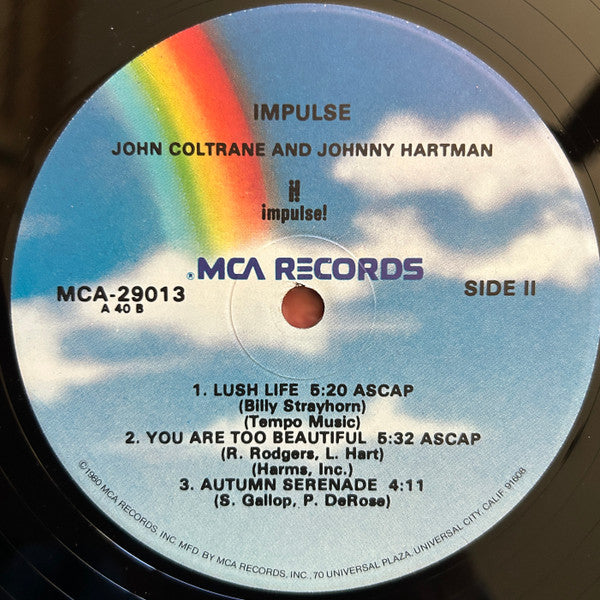 John Coltrane And Johnny Hartman : John Coltrane And Johnny Hartman (LP, Album, Mono, RE, Glo)