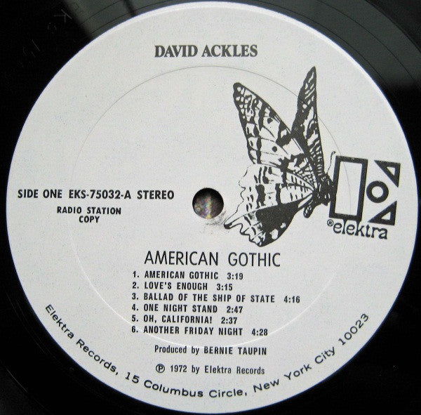 David Ackles : American Gothic (LP, Album, Promo, San)