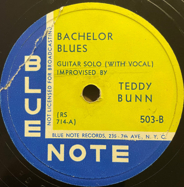Teddy Bunn : King Porter Stomp / Bachelor Blues (Shellac, 10", Yel)