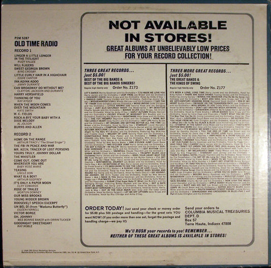 Various : The Nostalgic Voices And Sounds Of Old Time Radio (2xLP, Comp)