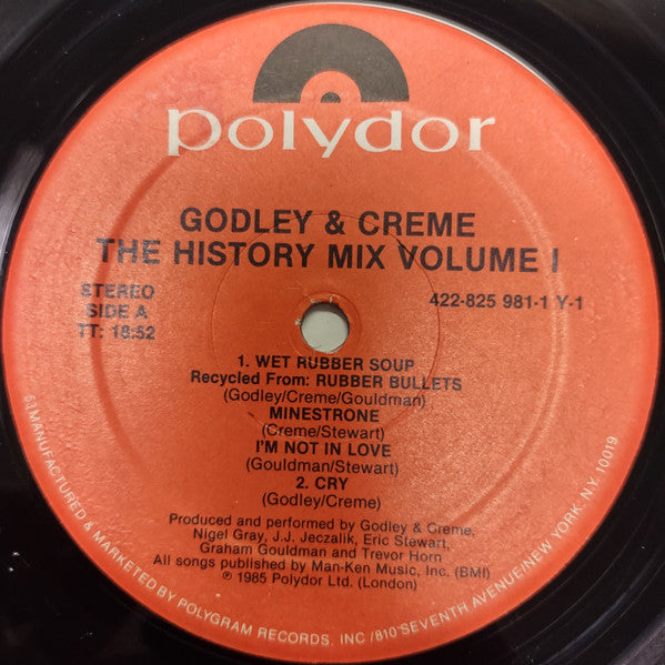 Godley & Creme : The History Mix Volume 1 (LP, Album, Hau)