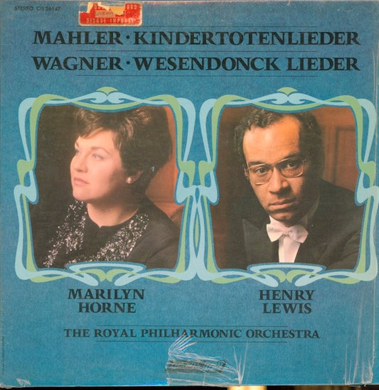 Gustav Mahler / Richard Wagner - Marilyn Horne, Henry Lewis, Royal Philharmonic Orchestra : Kindertotenlieder / Wesendonck Lieder (LP)