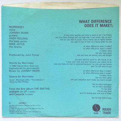 The Smiths : What Difference Does It Make? (7", Single, Promo)