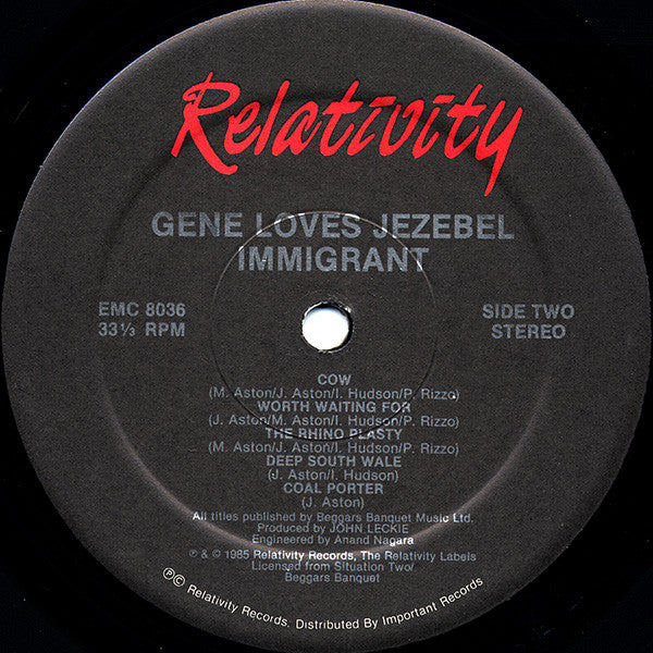 Gene Loves Jezebel : Immigrant (LP, Album)