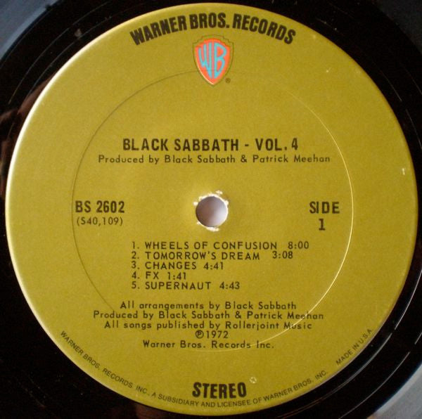 Black Sabbath : Black Sabbath Vol. 4 (LP, Album, Ga)