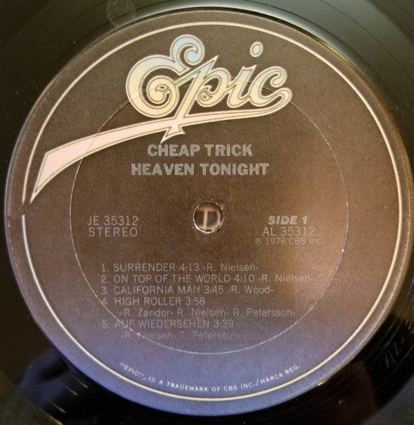 Cheap Trick : Heaven Tonight (LP, Album, RP, Ter)