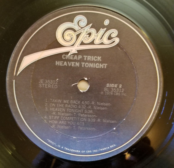 Cheap Trick : Heaven Tonight (LP, Album, RP, Ter)