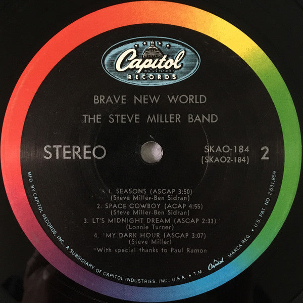 Steve Miller Band : Brave New World (LP, Album, Scr)