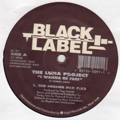 Luna Project : I Wanna Be Free (12")