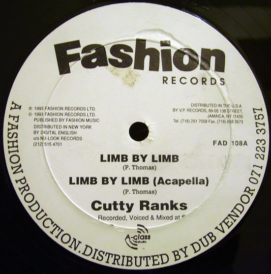 Cutty Ranks : Limb By Limb (12")