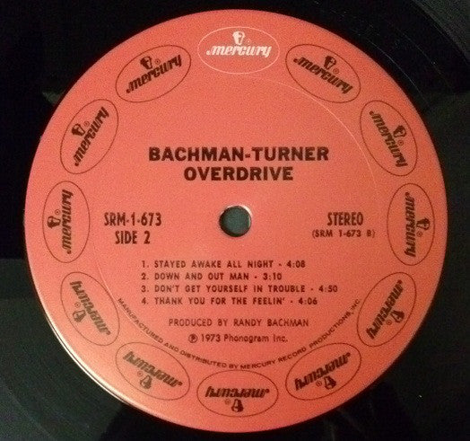 Bachman-Turner Overdrive : Bachman-Turner Overdrive (LP, Album, San)