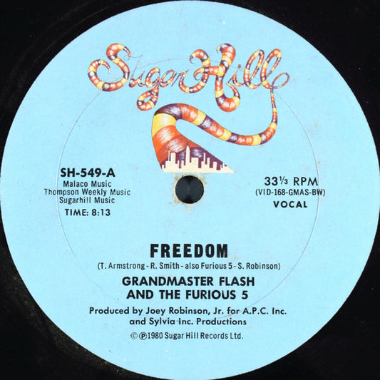 Grandmaster Flash & The Furious Five : Freedom (12")