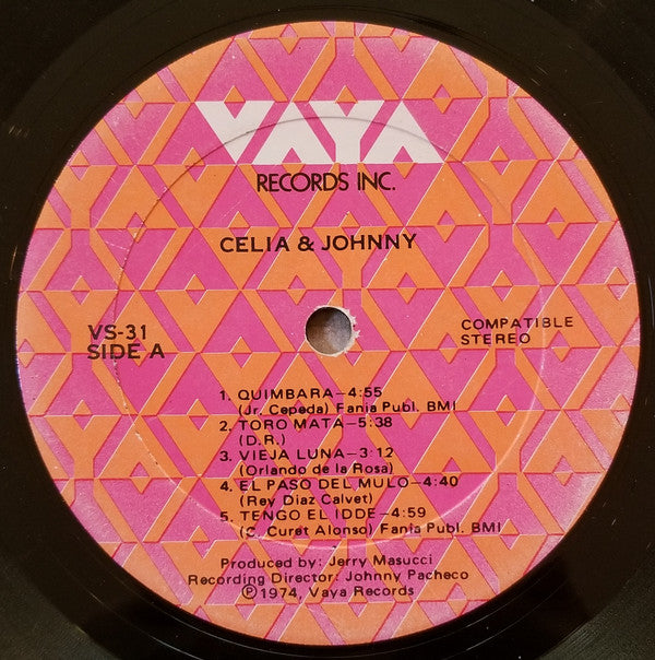 Celia Cruz & Johnny Pacheco : Celia & Johnny (LP, Album, Gat)