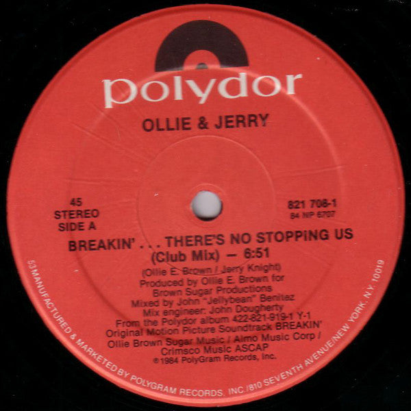 Ollie And Jerry : Breakin'... There's No Stopping Us (12", 53 )