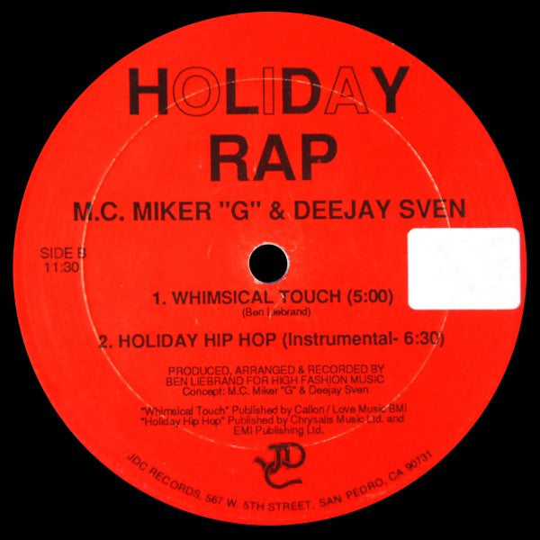 MC Miker G. & DJ Sven : Holiday Rap (12")