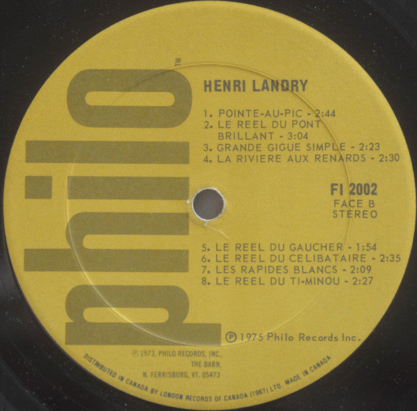 Henri Landry : Henri Landry (LP)