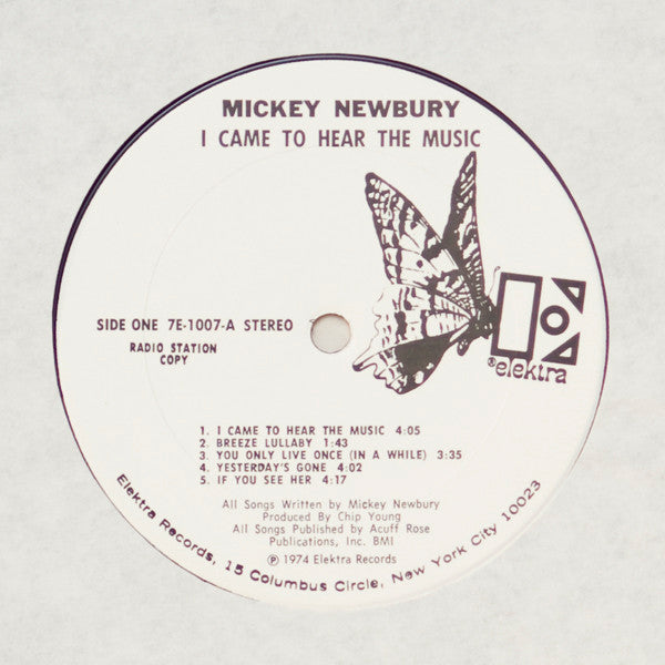 Mickey Newbury : I Came To Hear The Music (LP, Album, Promo)