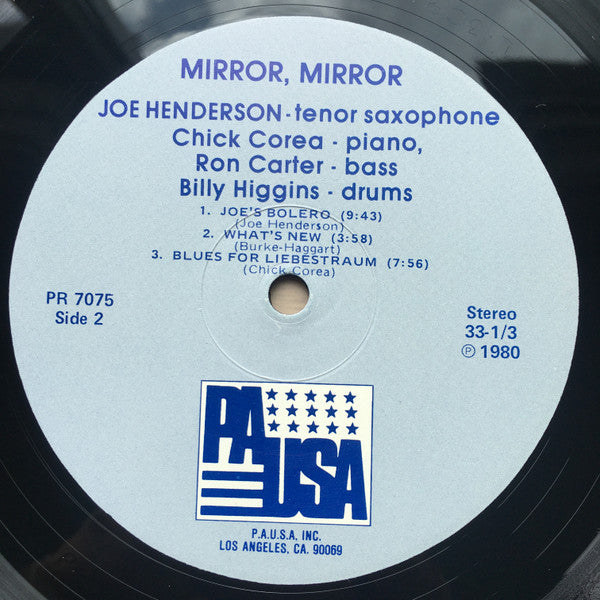 Joe Henderson, Chick Corea, Ron Carter, Billy Higgins : Mirror, Mirror (LP, Album)