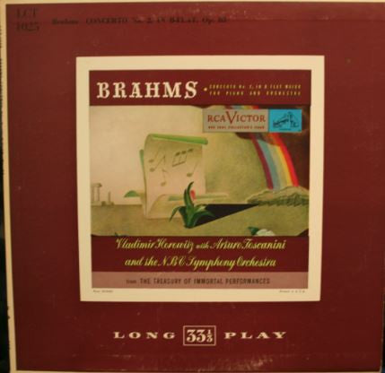 Johannes Brahms, Vladimir Horowitz, Arturo Toscanini, NBC Symphony Orchestra : Brahms Concerto No. 2, In B-Flat, Op. 83 (LP, Mono)