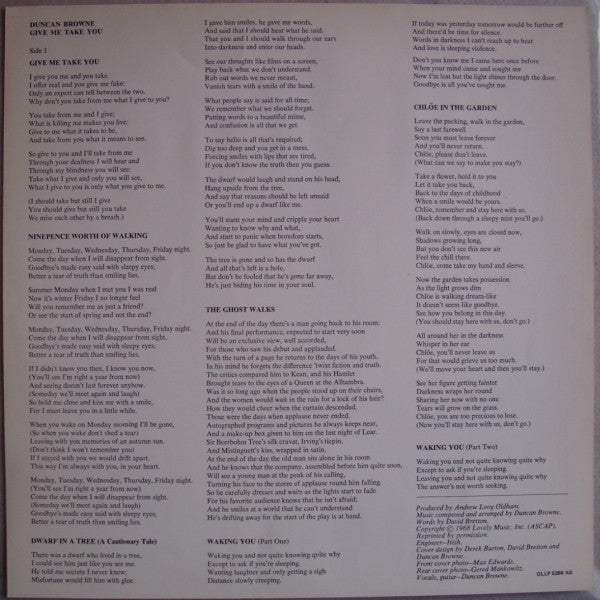 Duncan Browne : Give Me Take You (LP, Album)