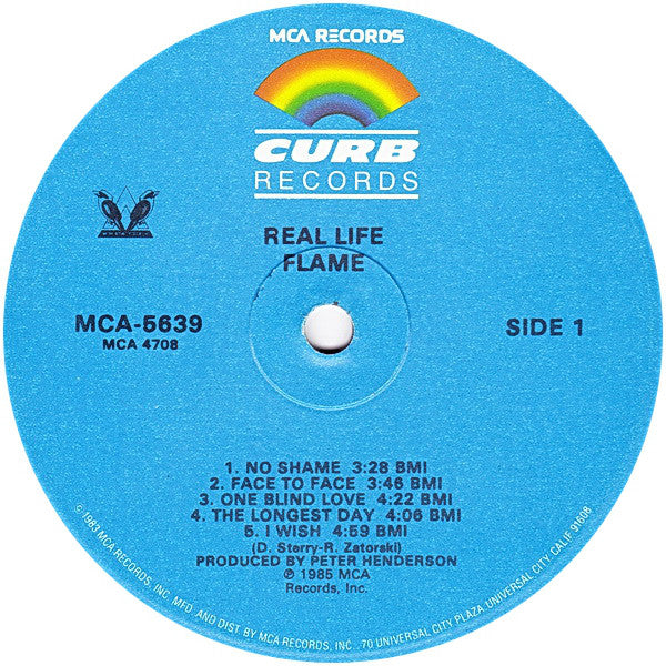 Real Life : Flame (LP, Album, Glo)