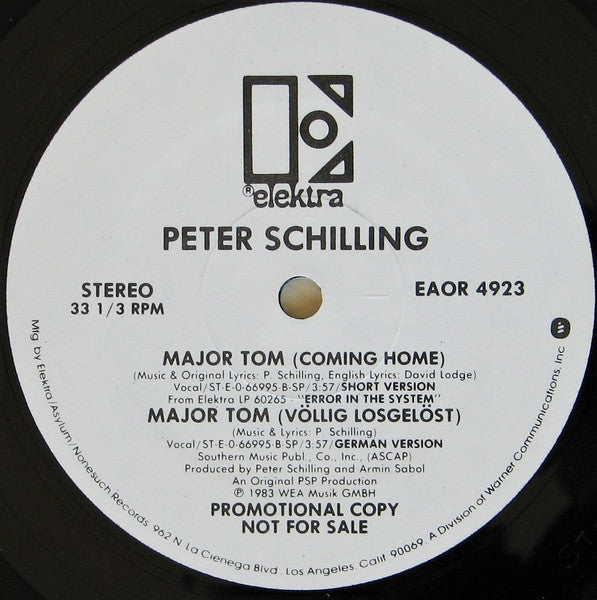 Peter Schilling : Major Tom (Coming Home) (12", Promo)