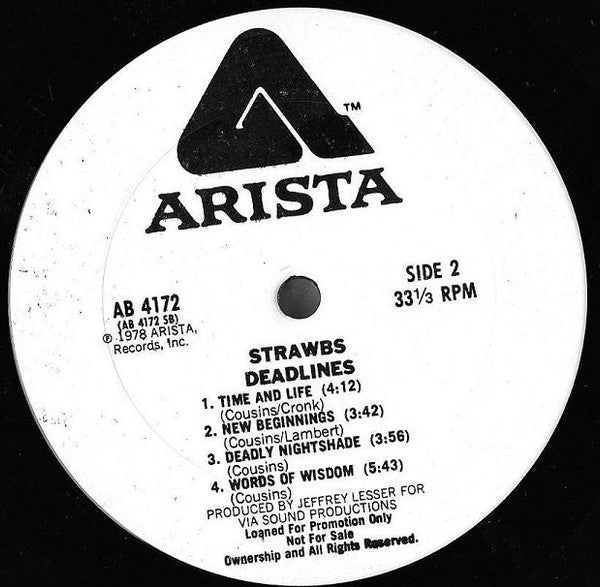 Strawbs : Deadlines (LP, Album, Promo)