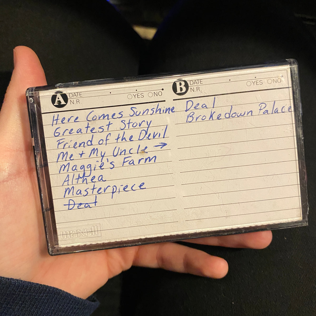 The Grateful Dead - Chandler, Arizona, Compton Terrance 12/5/1992 (Set 1) (Bootleg Cassette)