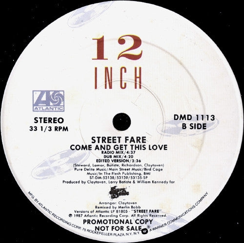Street Fare : Come And Get This Love (12", Promo)