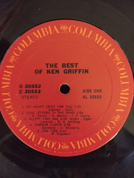 Ken Griffin (2) : The Best Of Ken Griffin (2xLP, Comp, Gat)
