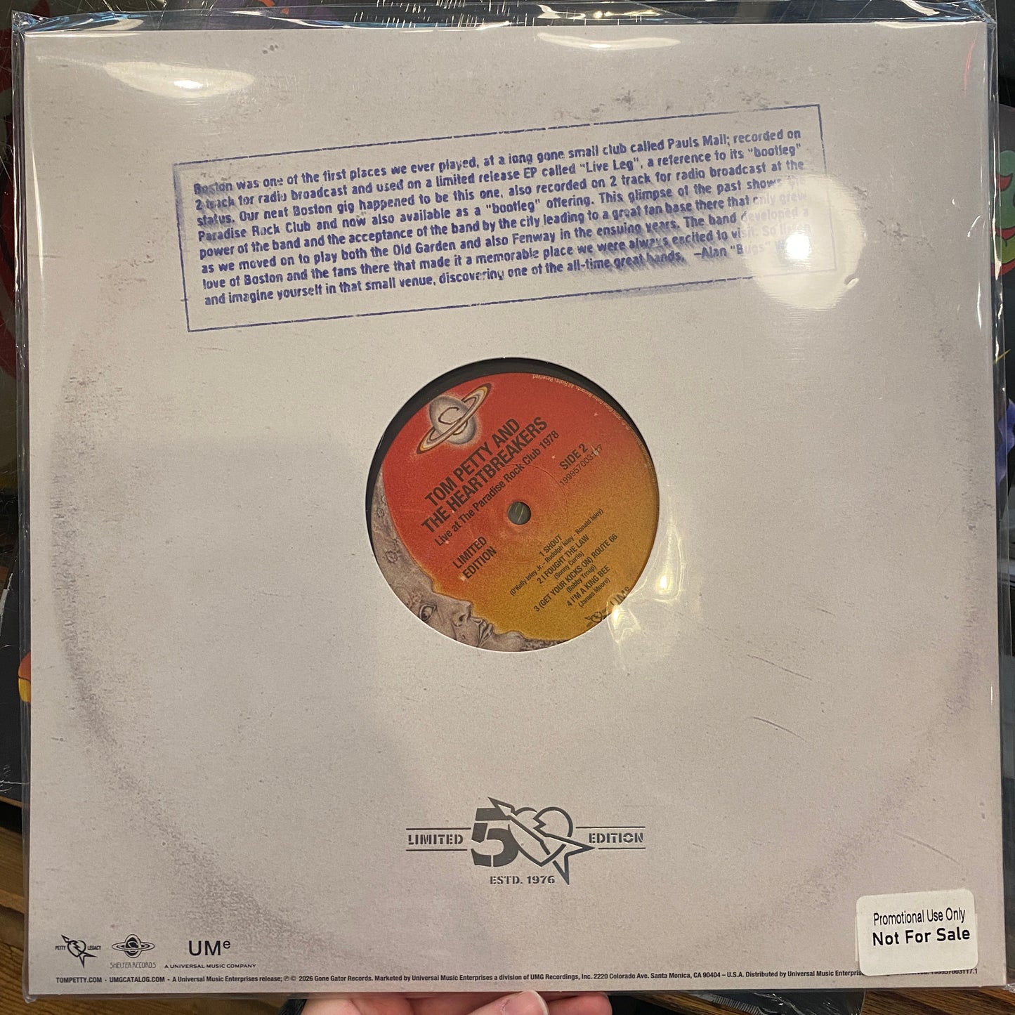 Tom Petty & The Heartbreakers - July 16, 1978 - Paradise Theater, Boston, MA (RSD 2026)