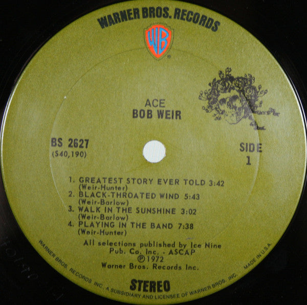 Bob Weir : Ace (LP, Album, Ter)