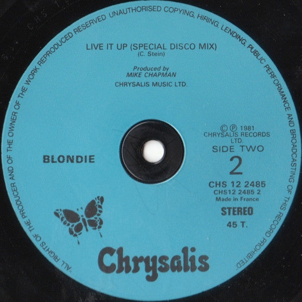 Blondie : Rapture (12", Single, Po)