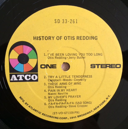 Otis Redding : History Of Otis Redding (LP, Comp, RE, PR,)