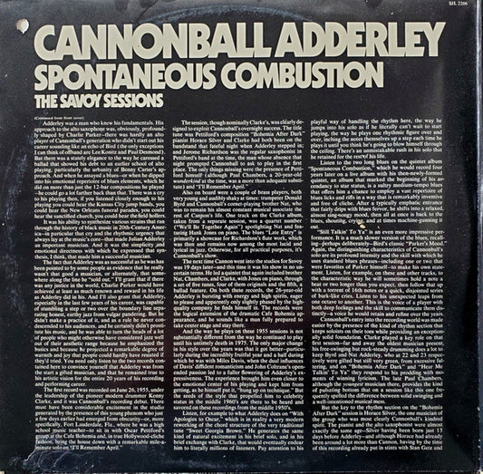Cannonball Adderley : Spontaneous Combustion (2xLP, Comp, Promo)