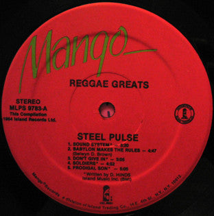 Steel Pulse : Reggae Greats (LP, Comp)