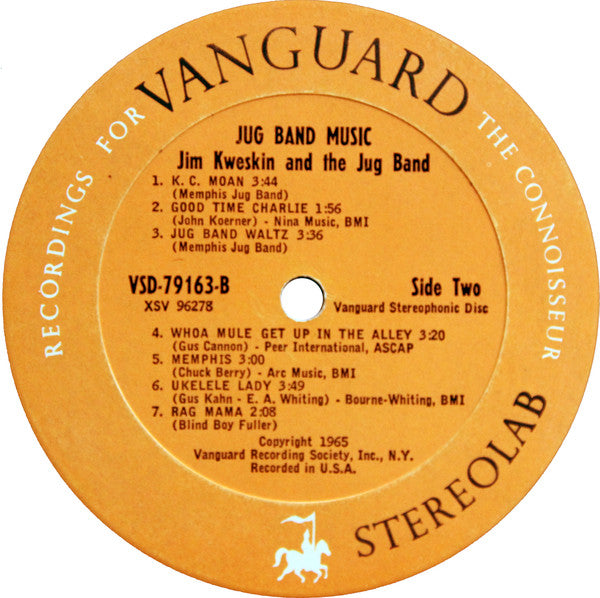 Jim Kweskin & The Jug Band : Jug Band Music (LP, Album)